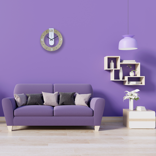 ساعة حائط خشبية بتصميم أوروبي - المرجع NL-011