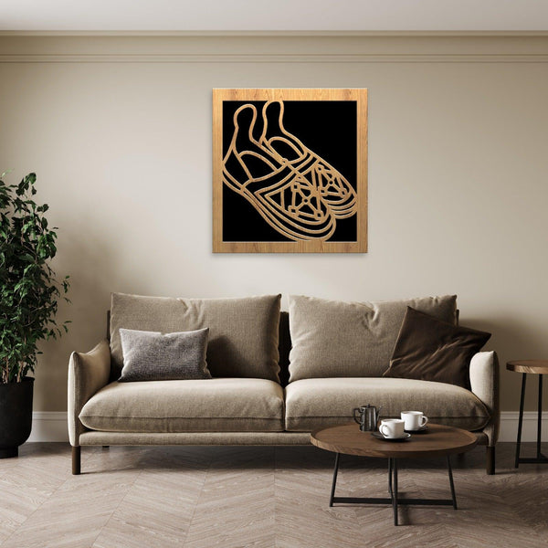 Tableau Mural Design les Idoukan et la Balgha Traditionnelle Amazighe Marocaine L 45 X H 46 cm Réf APM-015