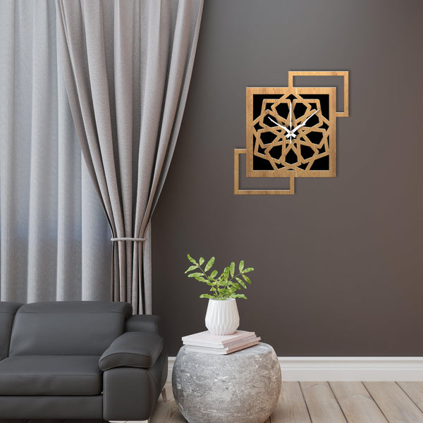 Wall Clock with Multi-Faceted Geometric Design L 38 X H 40 cm Ref AC-010